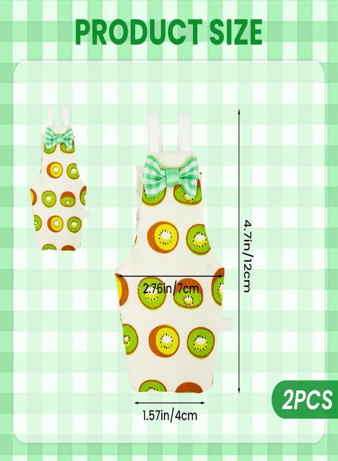 ZIBUYU® 2-Piece Bird Flight Suit Diaper with Kiwi Pattern Soft Waterproof Fabric, Adjustable Fit, and Cute Bowknot Style for Parrots, Parakeets, Cockatiels, Lovebirds, and Small Birds - Image 2